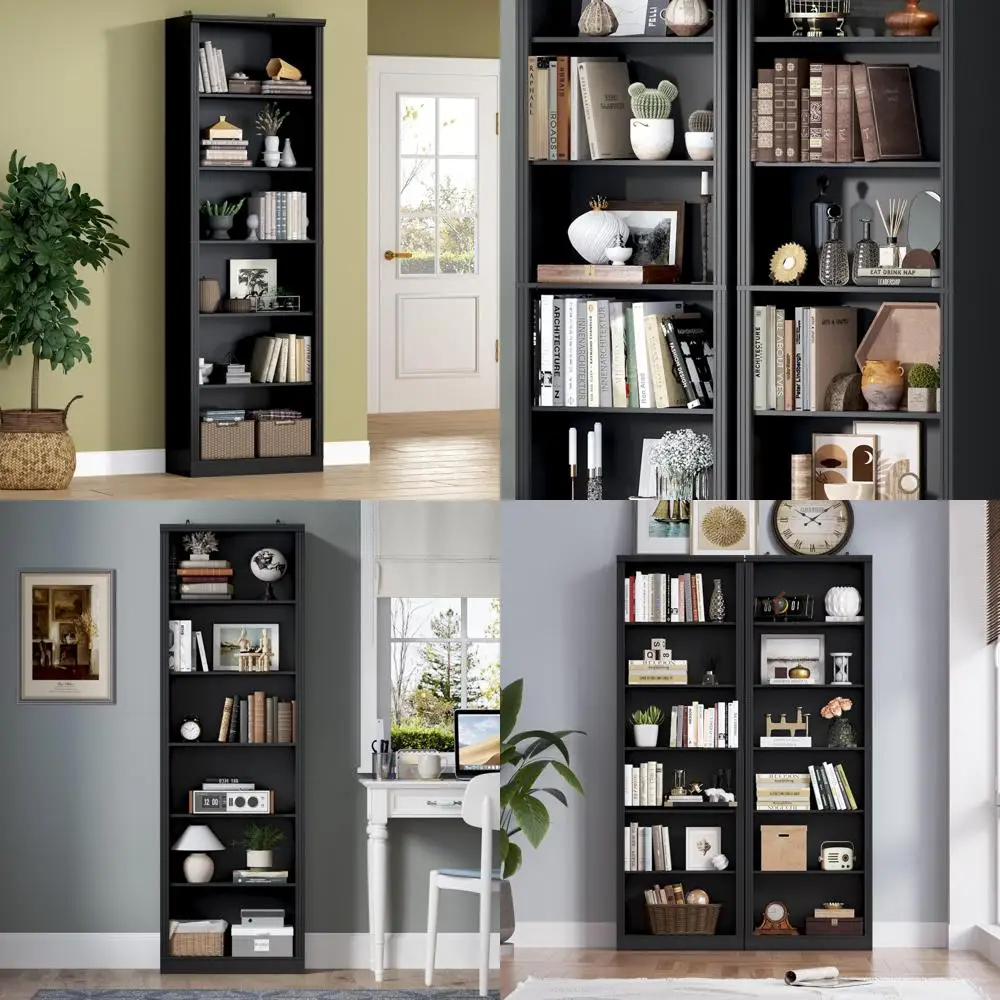 6-уровневая регулируемая книжная полка, современный напольный органайзер для хранения вещей высотой 75 высотов, витрина с открытыми полками и 24 широкими отделениями
6-уровневая регулируемая книжная полка, современный напольный органайзер для хранения вещей высотой 75 высотов, витрина с открытыми полками и 24 широкими отделениями