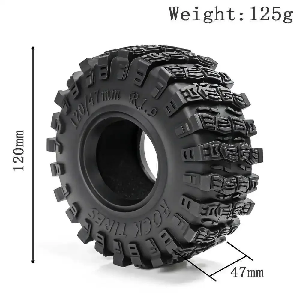 4 Psc 1.9 in Crawler Tires Rock Wheels Mud Tyre 120mm*47mm for 1/10 RC Car TRX4 SCX10
4 Psc 1.9 in Crawler Tires Rock Wheels Mud Tyre 120mm*47mm for 1/10 RC Car TRX4 SCX10