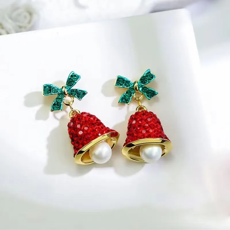 New New Year's Eve Fashion Simple Bow Bell Earrings Versatile Christmas Ear stud Festive Gifts Jewelry
New New Year's Eve Fashion Simple Bow Bell Earrings Versatile Christmas Ear stud Festive Gifts Jewelry