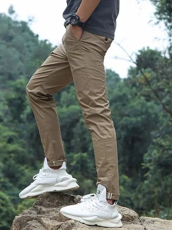 Мужские летние тонкие брюки прямого кроя, повседневные, быстросохнущие, легкие, моющиеся, укороченные, простые, из смесового хлопка
Мужские летние тонкие брюки прямого кроя, повседневные, быстросохнущие, легкие, моющиеся, укороченные, простые, из смесового хлопка