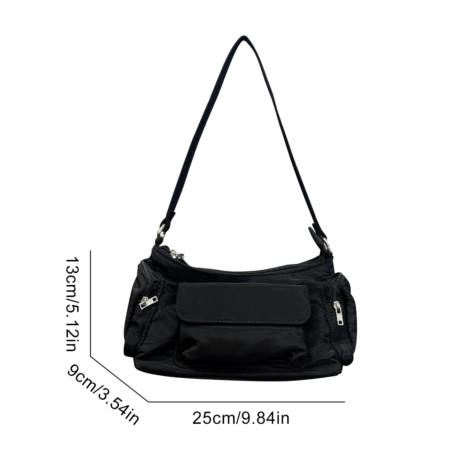 Women Nylon Multi-Pockets Handbag Casual Stylish Armpit Bag Lightweight Retro Korean Styles for Daily
Women Nylon Multi-Pockets Handbag Casual Stylish Armpit Bag Lightweight Retro Korean Styles for Daily