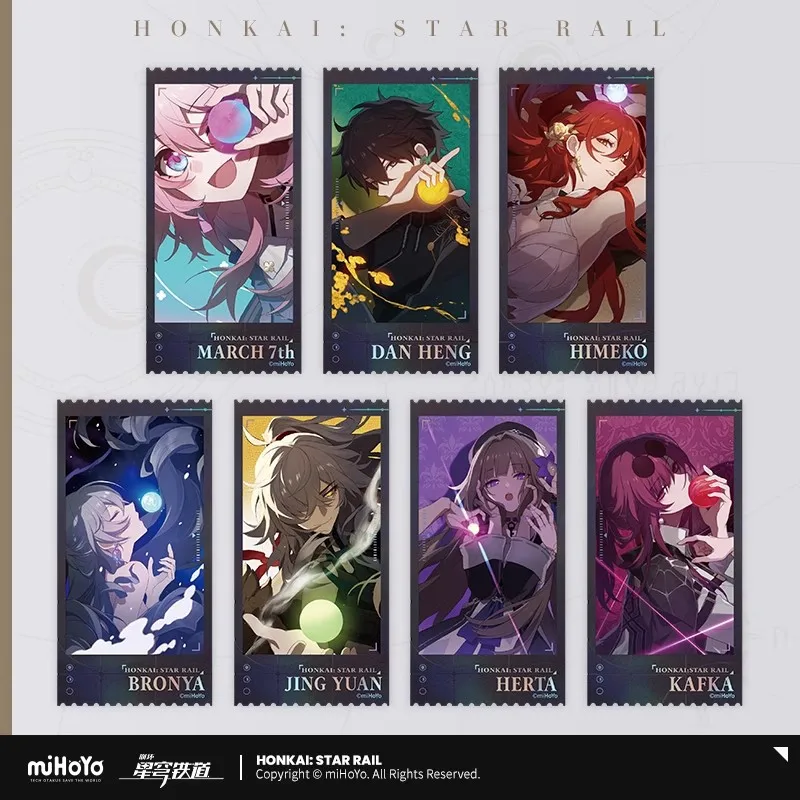 Официальный miHoYo Honkai: StarRail Departure Series Набор памятных билетов с обратным отсчетом, оригинальные аксессуары в стиле аниме, игровые аксессуары 
Официальный miHoYo Honkai: StarRail Departure Series Набор памятных билетов с обратным отсчетом, оригинальные аксессуары в стиле аниме, игровые аксессуары