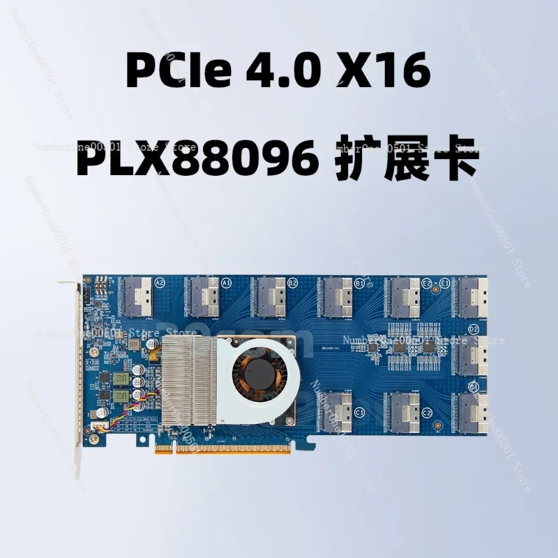 PLX88096 expansion card/PCIe 4.0/free splitting/X16/SFF8654
PLX88096 expansion card/PCIe 4.0/free splitting/X16/SFF8654