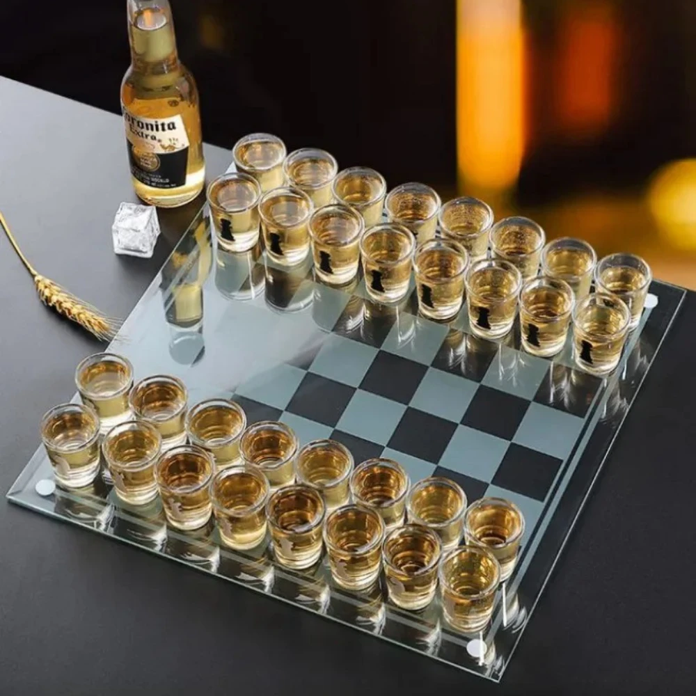 Transparent Wine Glass Set Chess Party Game Bar Drinking Home Whiskey Cocktail Tequila Bar Game Chessboard Set Party Gift
Transparent Wine Glass Set Chess Party Game Bar Drinking Home Whiskey Cocktail Tequila Bar Game Chessboard Set Party Gift