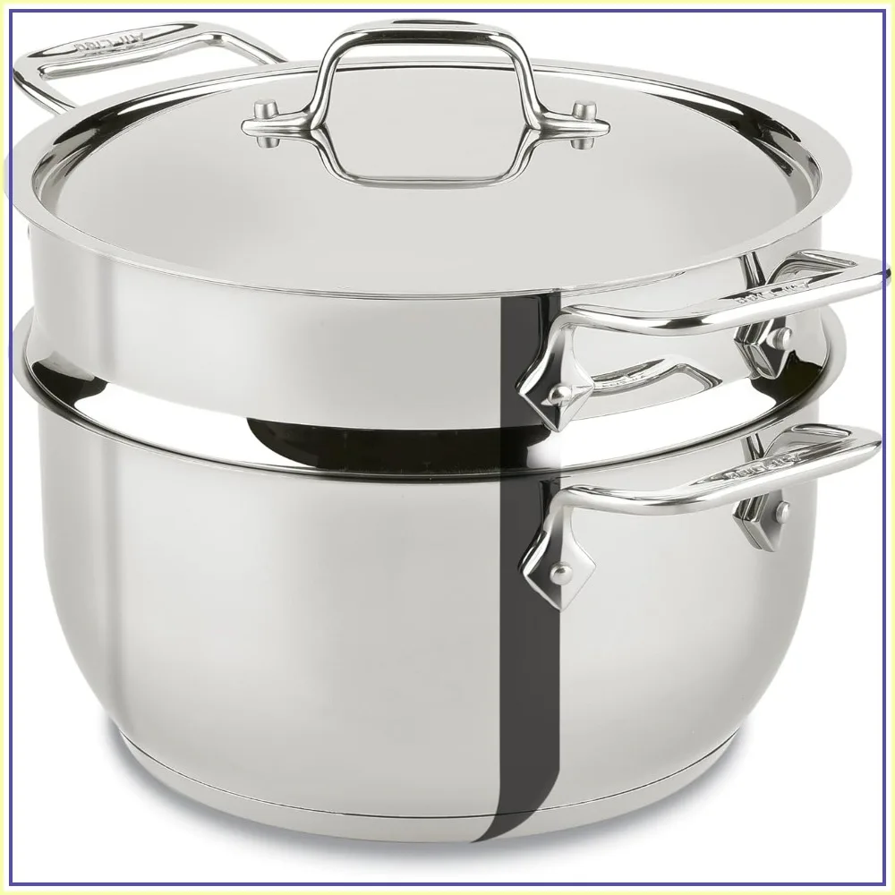 5-Quart Stainless Steel Steamer Pot with Perforated Insert, Even Heat Distribution, Oven Safe to 600°F, Induction Compatible
5-Quart Stainless Steel Steamer Pot with Perforated Insert, Even Heat Distribution, Oven Safe to 600°F, Induction Compatible