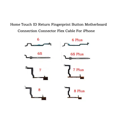 Home Touch ID Ritorno Pulsante di impronte digitali Scheda madre Connettore della scheda madre Cavo flessibile per iPhone SE2020 6 6S 7 8 Plus