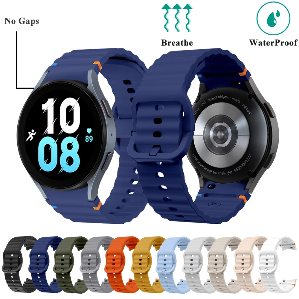 Watchband for Samsung Galaxy Watch 5 40/44mm Watchband Soft Waterproof Accessories for Galaxy Watch 6 Classic 43/47mm Watchstrap
Watchband for Samsung Galaxy Watch 5 40/44mm Watchband Soft Waterproof Accessories for Galaxy Watch 6 Classic 43/47mm Watchstrap