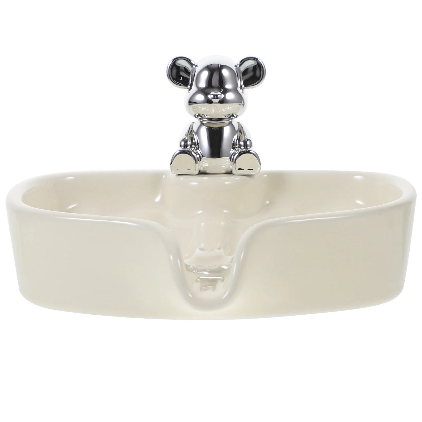 Ceramic Soap Dish Bear Shape Self-Draining Soap Holder for Bathroom Kitchen Decorative Drain Tray Cute Animal Design Non-Slip
Ceramic Soap Dish Bear Shape Self-Draining Soap Holder for Bathroom Kitchen Decorative Drain Tray Cute Animal Design Non-Slip