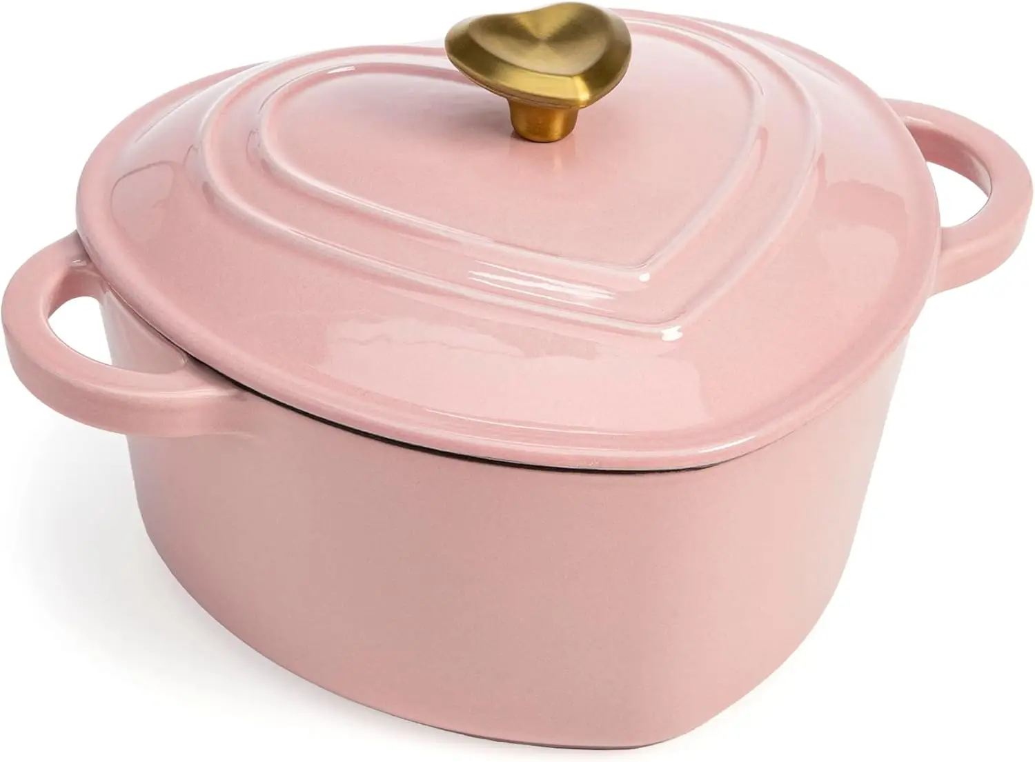 Heart-Shaped Enameled Cast Iron Dutch Oven, 4-Quart Pink Pot with Lid, Dual Handles, All Stovetop & Oven Safe to 500°F
Heart-Shaped Enameled Cast Iron Dutch Oven, 4-Quart Pink Pot with Lid, Dual Handles, All Stovetop & Oven Safe to 500°F