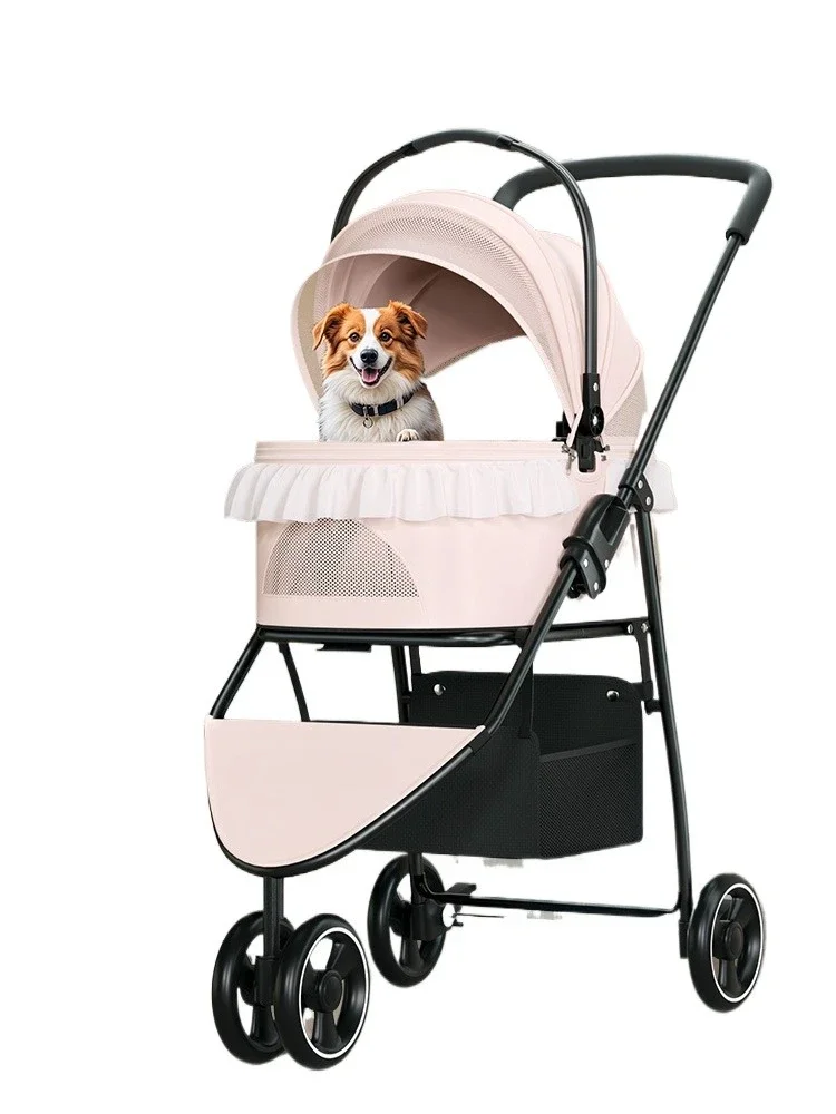 Pet cart is lightweight and foldable
Pet cart is lightweight and foldable
