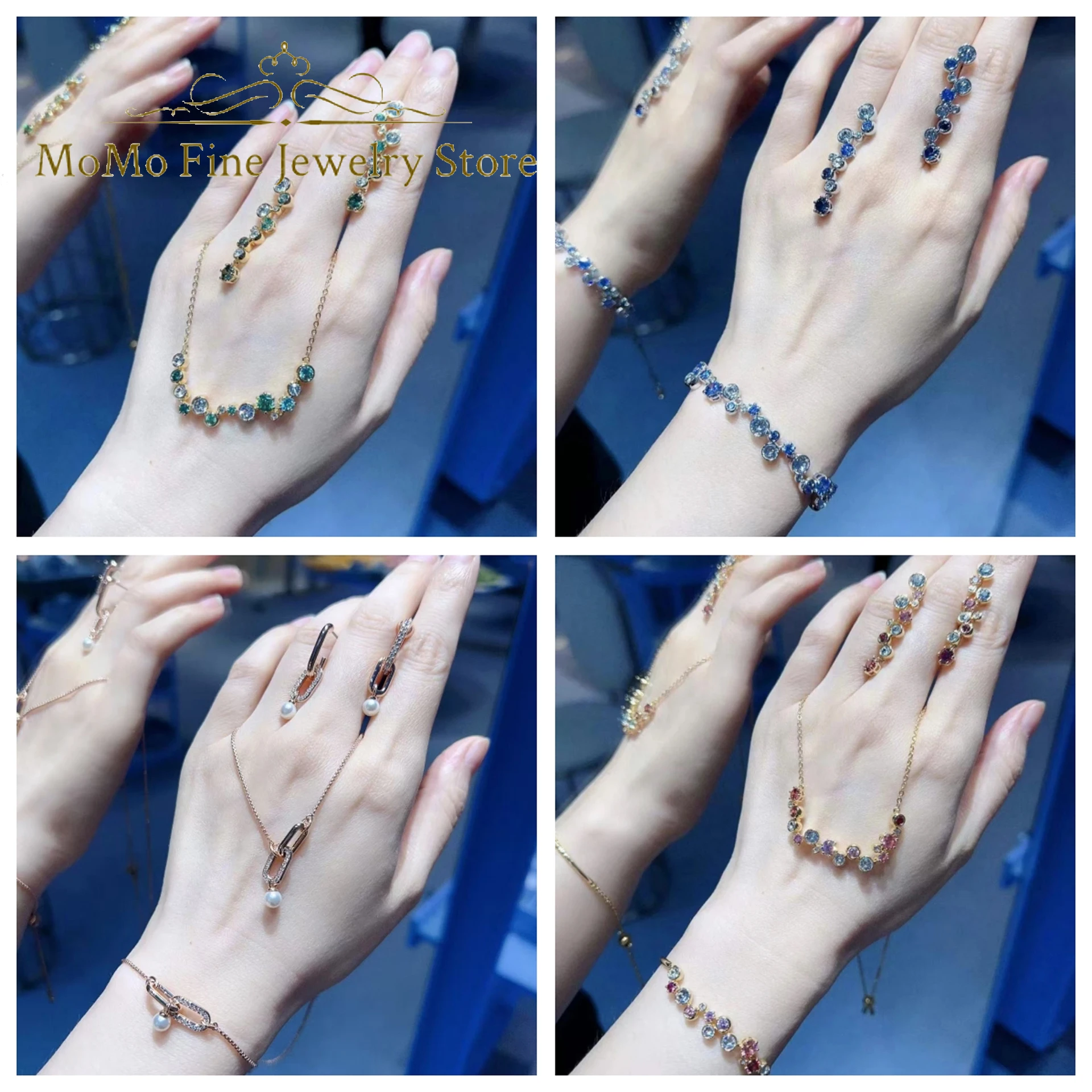 2025 New Trend Anniversary Jewelry Set Charm Green Blue Geometric Crystal Original Fashion Women Necklace Bracelet Ring Earrings
2025 New Trend Anniversary Jewelry Set Charm Green Blue Geometric Crystal Original Fashion Women Necklace Bracelet Ring Earrings