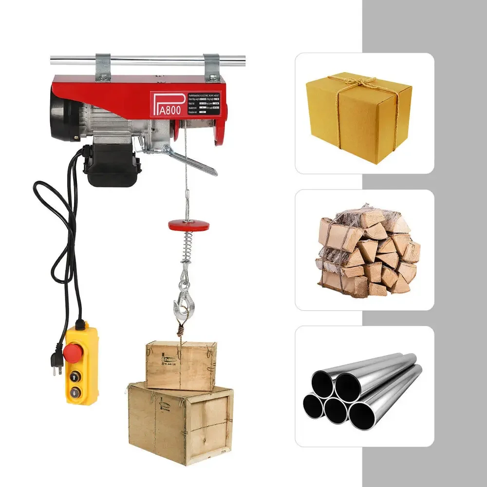 110V Electric Hoist Crane Winch – 1763lbs Garage Lift, Wired Remote Control for Heavy Lifting
110V Electric Hoist Crane Winch – 1763lbs Garage Lift, Wired Remote Control for Heavy Lifting