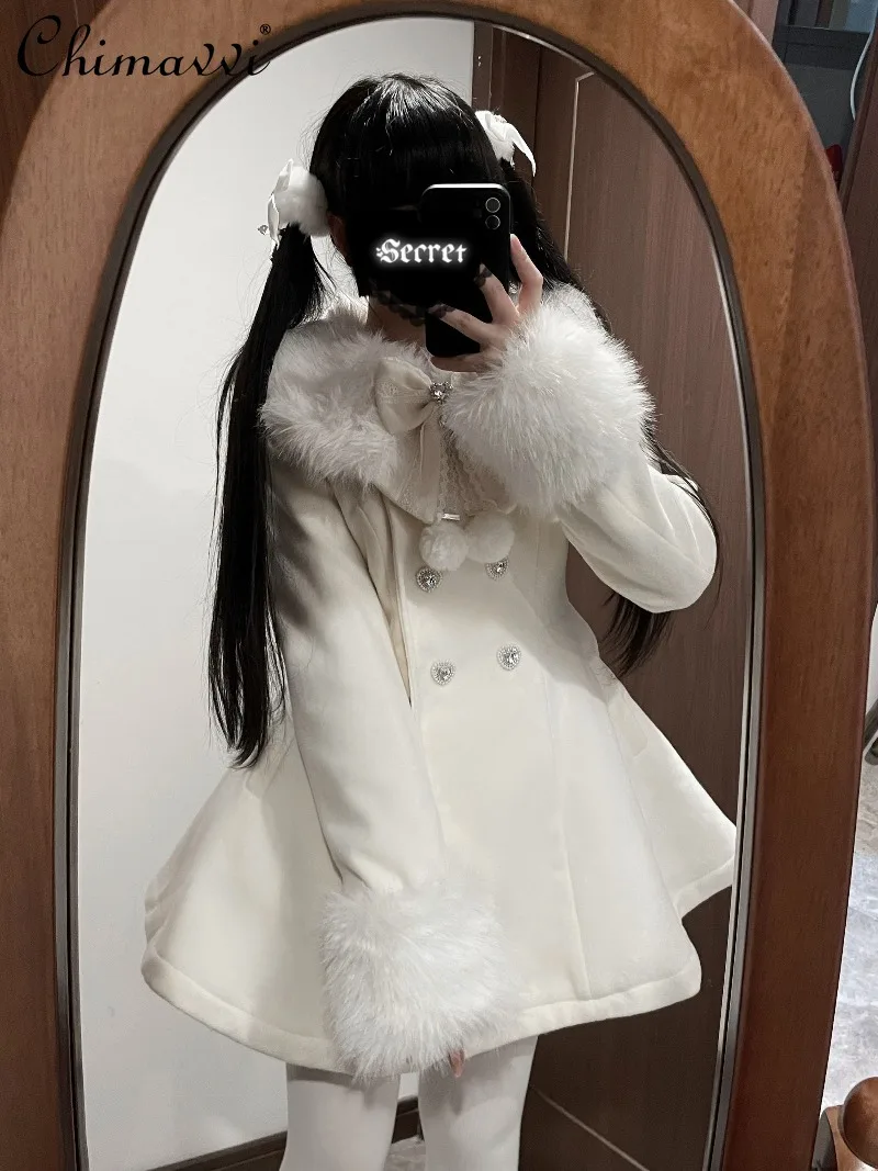 Original Japanese Style Mass-Produced Fur Collar Woolen Short Coat Subculture Long Sleeve Double-Breasted Warm Girl Lolita Coat
Original Japanese Style Mass-Produced Fur Collar Woolen Short Coat Subculture Long Sleeve Double-Breasted Warm Girl Lolita Coat