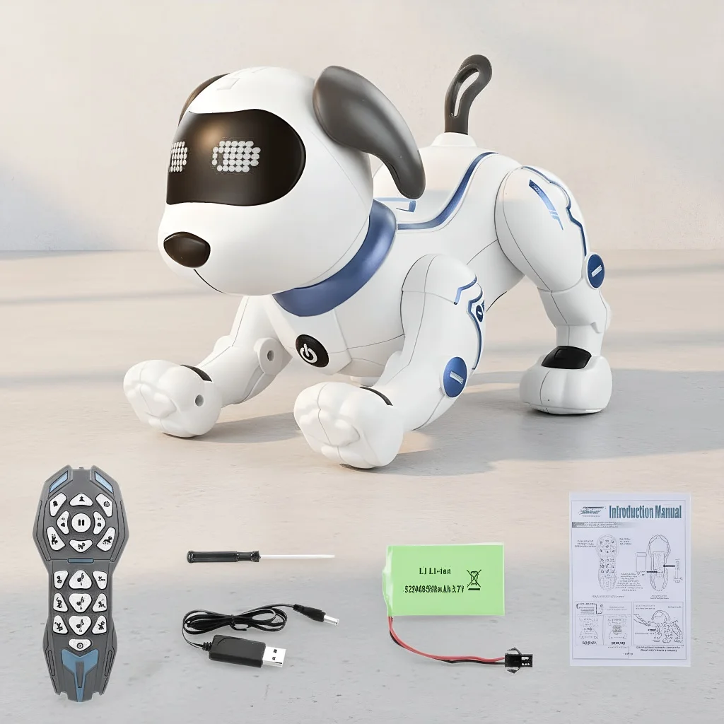 Электронная игрушка-робот для собак: интеллектуальный сенсорный пульт дистанционного управления, радиоуправляемый питомец для ходьбы и танцев для мальчиков и девочек, подарки на день рождения.
Электронная игрушка-робот для собак: интеллектуальный сенсорный пульт дистанционного управления, радиоуправляемый питомец для ходьбы и танцев для мальчиков и девочек, подарки на день рождения.