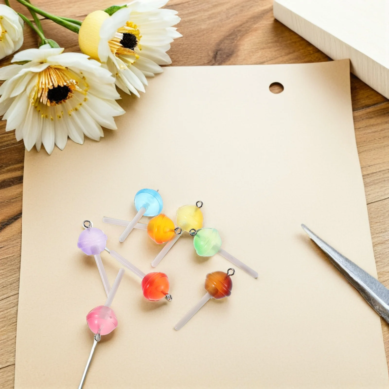 30 Pcs Lollipop Pendant Key Holder Cute Earring Charms Candy Pendants Ornament DIY Craft Resin Bead Clay Ornaments
30 Pcs Lollipop Pendant Key Holder Cute Earring Charms Candy Pendants Ornament DIY Craft Resin Bead Clay Ornaments