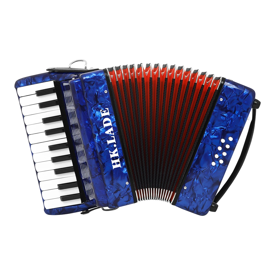 New Style HK LADE Blue OEM ODM 22 Key 8 BassKeyboard Musical Instruments Professional Accordion
New Style HK LADE Blue OEM ODM 22 Key 8 BassKeyboard Musical Instruments Professional Accordion