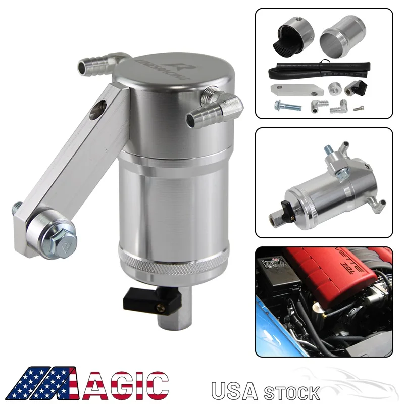 Aluminum Oil Catch Can Tank Fits for Chevrolet Corvette LS2 LS3 LS7 Z06 2005-2012
Aluminum Oil Catch Can Tank Fits for Chevrolet Corvette LS2 LS3 LS7 Z06 2005-2012