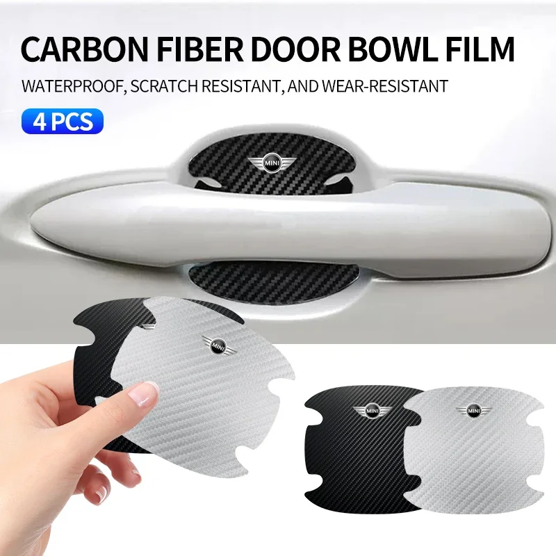 Anti-scratch Car Door Bowl Stickers Protective Accessories For Mini Cooper JCW Works F54 F55 F56 F57 F60 R50 R52 R53 R55 R56 R57