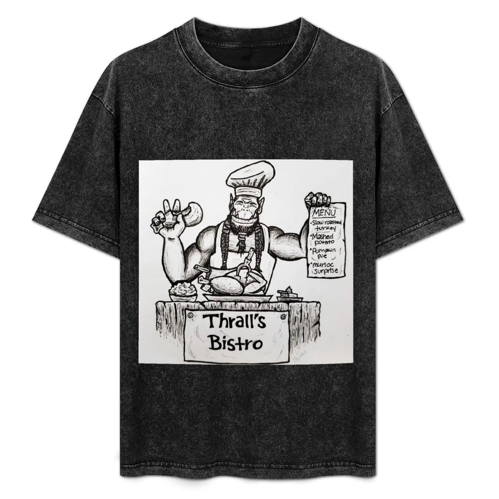 Thrall's Bistro! T-Shirt summer shirt anime t shirts summer top customs shirts men
Thrall's Bistro! T-Shirt summer shirt anime t shirts summer top customs shirts men