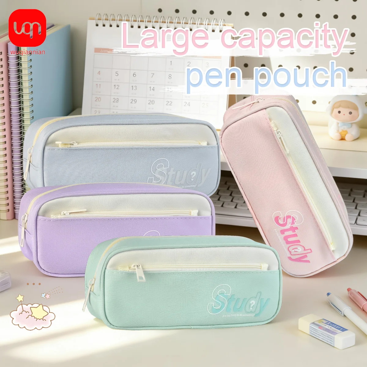 WQN-1PC Simple and Elegant Canvas Pencil Case with Double-Layer Canvas Zipper Design for Student Stationery
WQN-1PC Simple and Elegant Canvas Pencil Case with Double-Layer Canvas Zipper Design for Student Stationery
