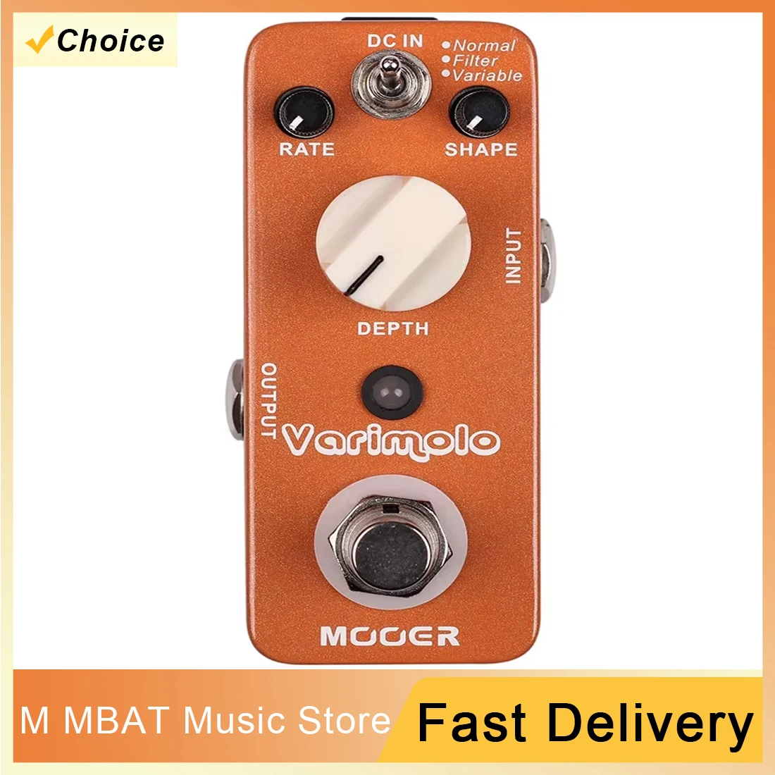 MOOER Varimolo Guitar Effect Pedal Digital Tremolo With Three Different Tremolo Modes Normal Filter Variable True Bypass Pedal
MOOER Varimolo Guitar Effect Pedal Digital Tremolo With Three Different Tremolo Modes Normal Filter Variable True Bypass Pedal