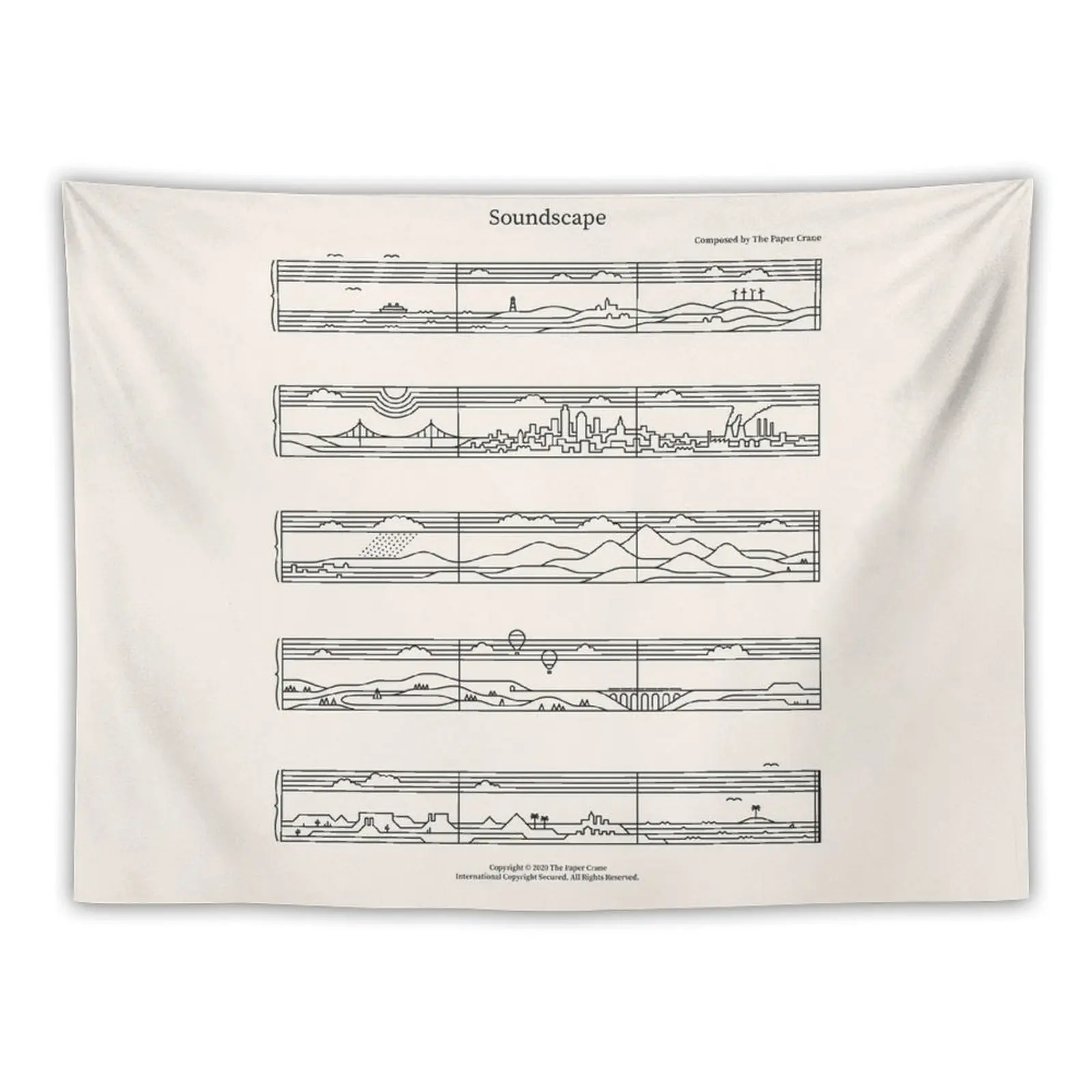 Soundscape Tapestry Wall Coverings House Decorations Outdoor Decoration Room Decorator Tapestry
Soundscape Tapestry Wall Coverings House Decorations Outdoor Decoration Room Decorator Tapestry