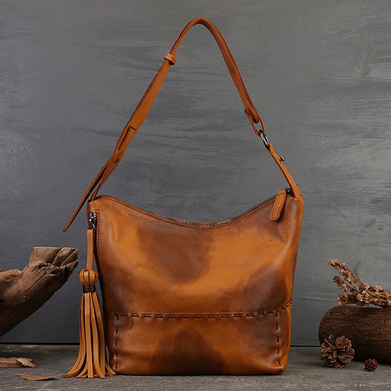 Vintage Cowhide Genuine Leather Tote Handbag For Women Fashion Versatile Underarm Bag Lady Commuting Leisure Shoulder Bag M991
Vintage Cowhide Genuine Leather Tote Handbag For Women Fashion Versatile Underarm Bag Lady Commuting Leisure Shoulder Bag M991