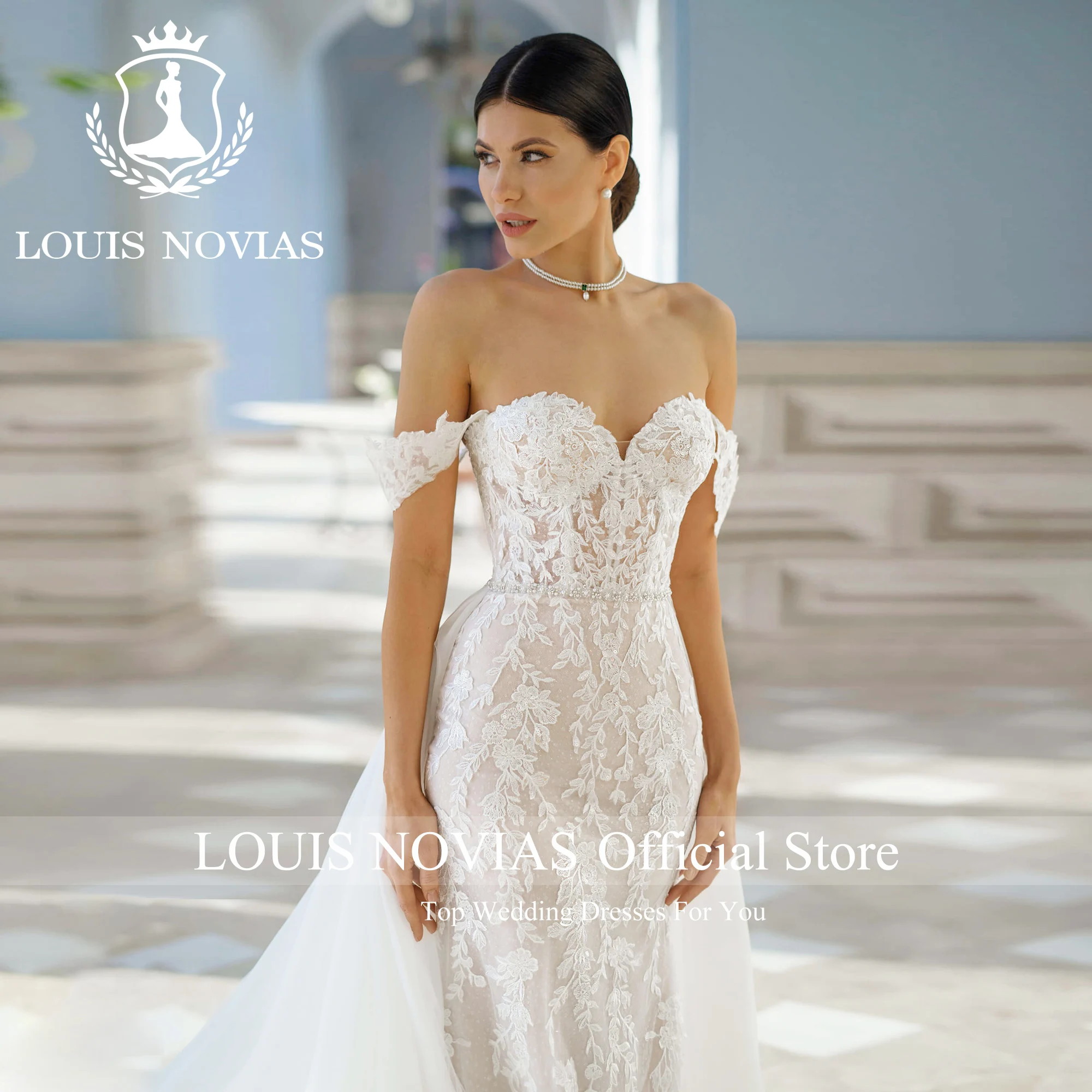 LOUIS NOVIAS Luxury Weding Dress Off the Shoulder Detachable Train Wedding Gown Vestidos De Novia Elegantes Para Mujer
LOUIS NOVIAS Luxury Weding Dress Off the Shoulder Detachable Train Wedding Gown Vestidos De Novia Elegantes Para Mujer
