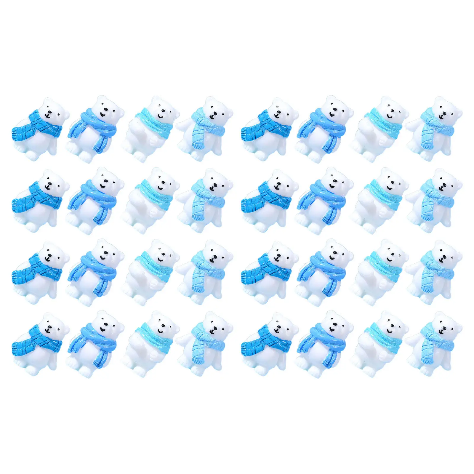 32Pcs Lifelike Mini Polar Bear Resin Statue Cozy Scarf Design Desktop Ornament Car Interior Dollhouse Decoration Arctic Theme
32Pcs Lifelike Mini Polar Bear Resin Statue Cozy Scarf Design Desktop Ornament Car Interior Dollhouse Decoration Arctic Theme