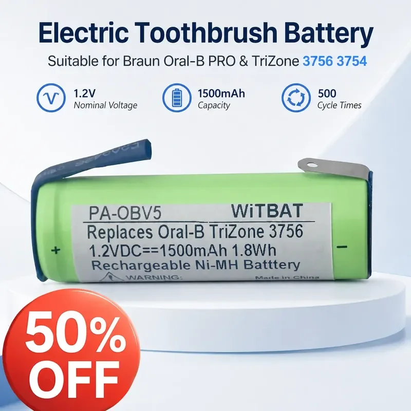 For Braun Oral-B PRO TriZone 3756 Electric Toothbrush Replacement Battery
For Braun Oral-B PRO TriZone 3756 Electric Toothbrush Replacement Battery