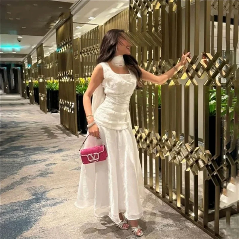 Purely White Square-Neck Sleeveless Beach Formal Prom Dress Delicately Embroidered Party Dresses for Women Customized
Purely White Square-Neck Sleeveless Beach Formal Prom Dress Delicately Embroidered Party Dresses for Women Customized