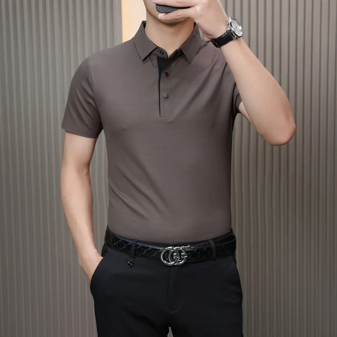 Elegant Men's Short Sleeve Shirt Casual Turn-down Collar Slim Fit Color Versatile Lightweight Luxury Top
Elegant Men's Short Sleeve Shirt Casual Turn-down Collar Slim Fit Color Versatile Lightweight Luxury Top