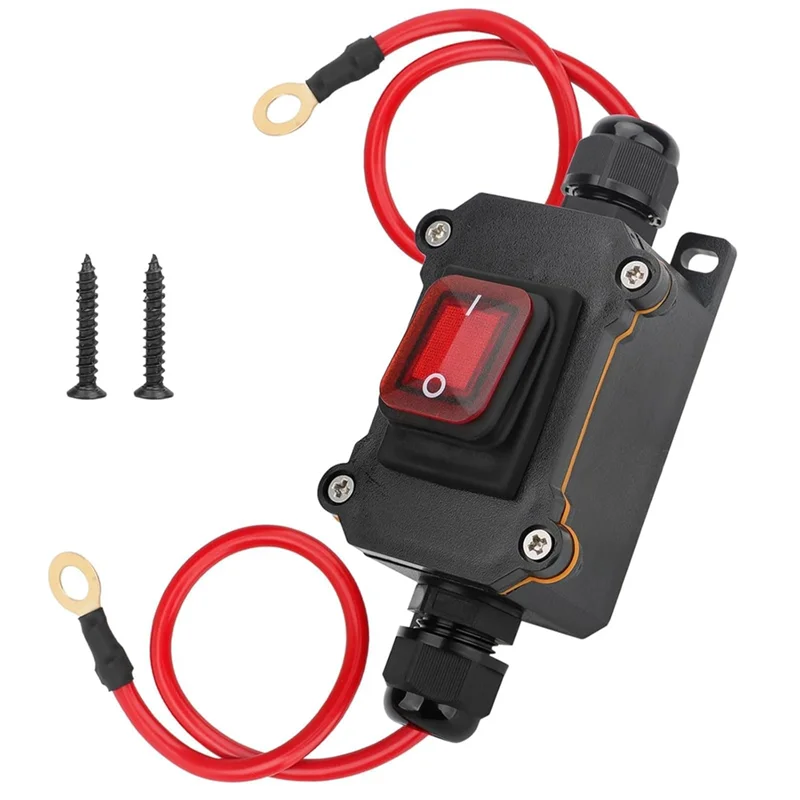 MCGS-Inline Power Switch DC12-24V DPST On Off Toggle Switch For Outdoor Electrical Appliances With Red Light & 10 AWG Cable Wire
MCGS-Inline Power Switch DC12-24V DPST On Off Toggle Switch For Outdoor Electrical Appliances With Red Light & 10 AWG Cable Wire