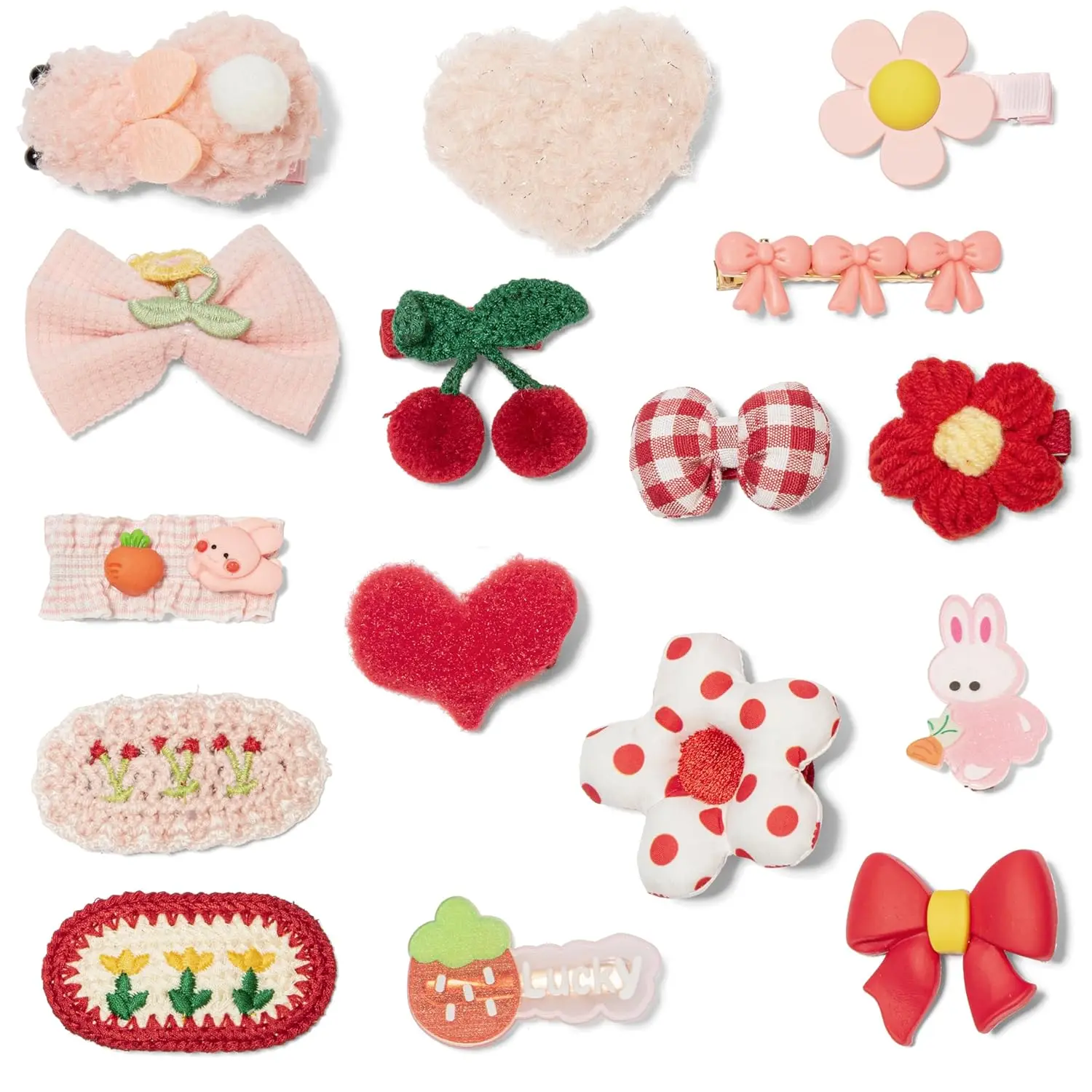 16 Pcs No Slip Hair Clips for Girls, Assorted Barrettes and Bows in Pink Red Cute Styles for Kids Teens Toddlers Gifts
16 Pcs No Slip Hair Clips for Girls, Assorted Barrettes and Bows in Pink Red Cute Styles for Kids Teens Toddlers Gifts