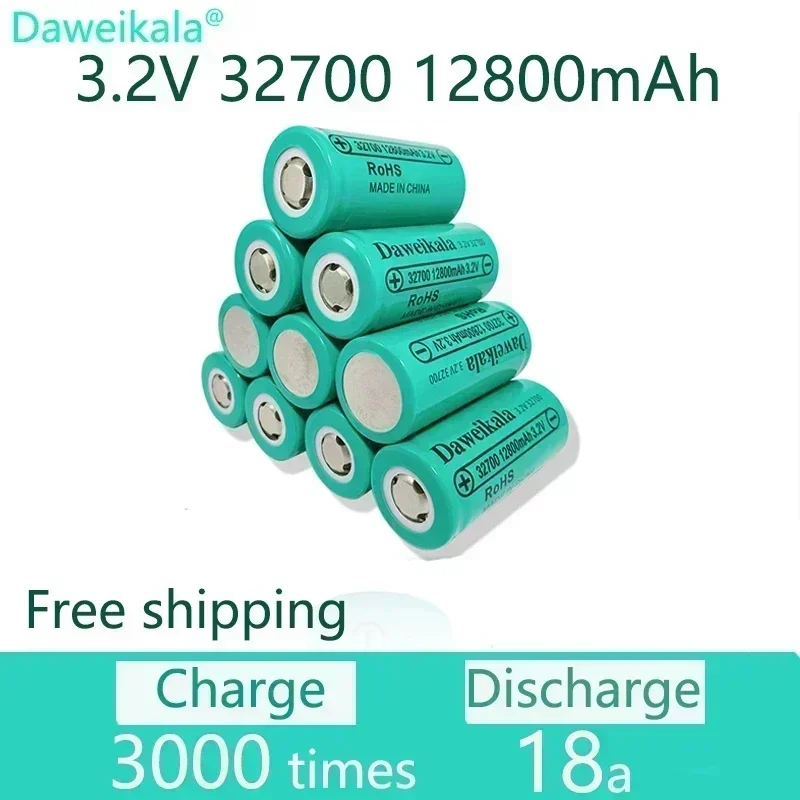 100% Original 32700 12800mAh 3.2V lifepo4 Rechargeable Battery Professional Lithium Iron Phosphate Power Battery with 12.8ah 50A
100% Original 32700 12800mAh 3.2V lifepo4 Rechargeable Battery Professional Lithium Iron Phosphate Power Battery with 12.8ah 50A