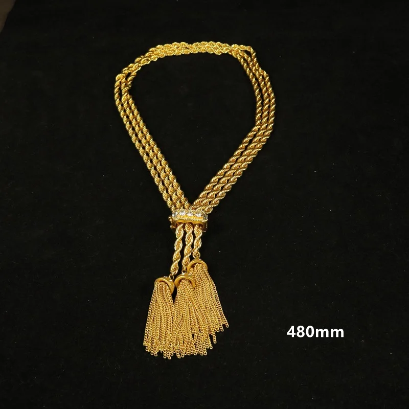 2026 New European and American simple gold-plated magnetic snap adjustable necklace vintage fashionable fringes women's jewelry
2026 New European and American simple gold-plated magnetic snap adjustable necklace vintage fashionable fringes women's jewelry
