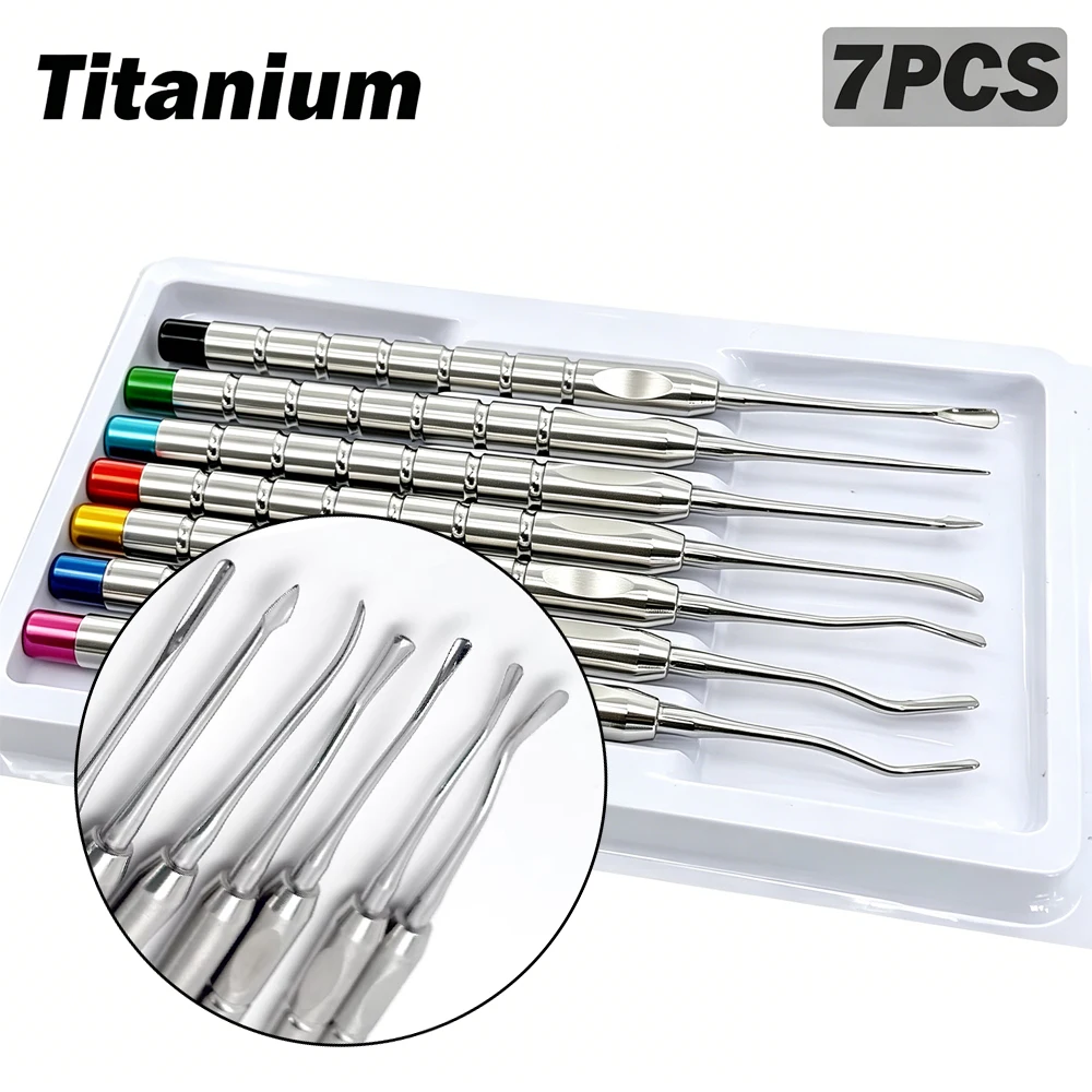 7Pcs Dental Pdl Elevator Luxating Root Titanium Tooth Elevator Minimally Invasive Knife Extraction Dentist Tool
7Pcs Dental Pdl Elevator Luxating Root Titanium Tooth Elevator Minimally Invasive Knife Extraction Dentist Tool