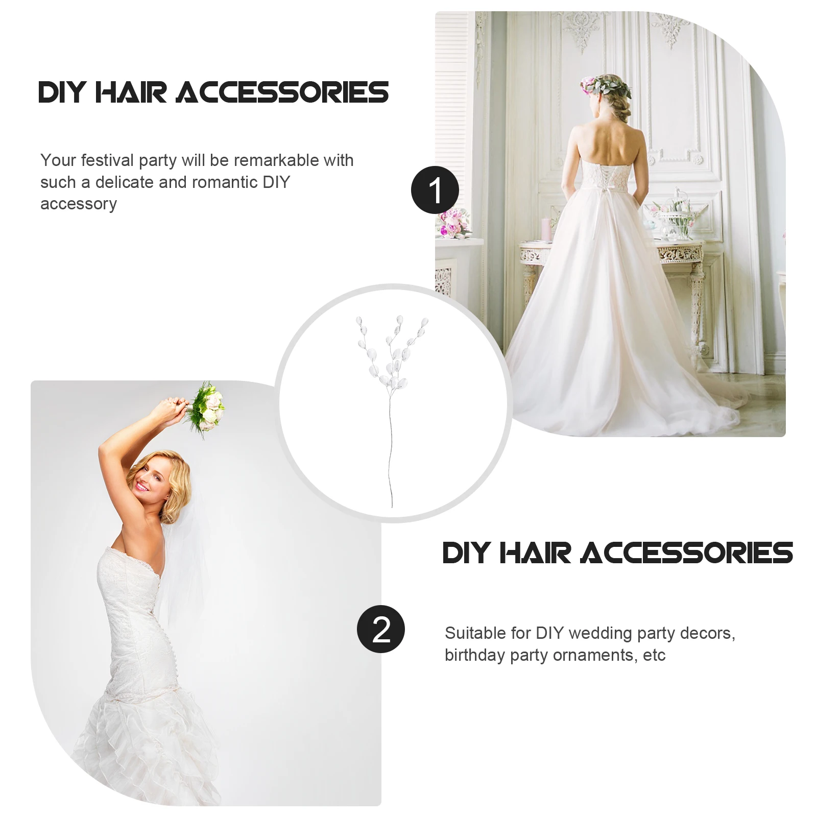 50 Pcs Acrylic Flower Branch DIY Wreath Decor Artificial Stem Wedding Party Supplies Multi Purpose Simulated Decorations
50 Pcs Acrylic Flower Branch DIY Wreath Decor Artificial Stem Wedding Party Supplies Multi Purpose Simulated Decorations