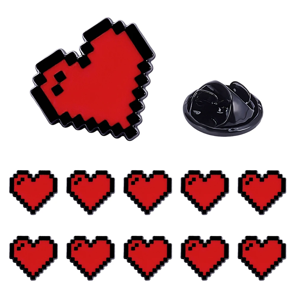 12Pcs Heart Alloy Enamel Lapel Pin Backs for Backpack Clothes Red 14x15mm
12Pcs Heart Alloy Enamel Lapel Pin Backs for Backpack Clothes Red 14x15mm