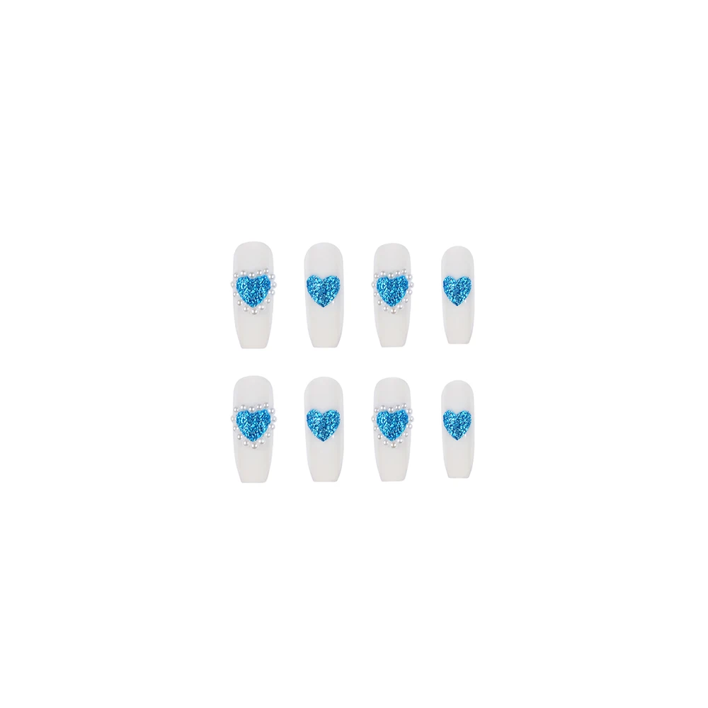 JP1056 QTCJ 24Pcs Glitter Blue Heart Full Of Pearls French Wear Nail Art Waterproof And Removable
JP1056 QTCJ 24Pcs Glitter Blue Heart Full Of Pearls French Wear Nail Art Waterproof And Removable