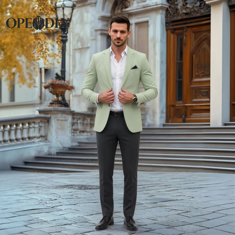 OPEODLY Men Custom Slim Fit Three Piece Tuxedo Suit Blazer Vest & Pants Formal Wear for Wedding Business Events Groomsmen
OPEODLY Men Custom Slim Fit Three Piece Tuxedo Suit Blazer Vest & Pants Formal Wear for Wedding Business Events Groomsmen