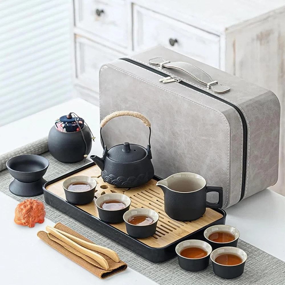 Adult Portable Kung Fu Tea Set, 8 oz teapot, 14 pieces Home/outdoor/office gift (gray)
Adult Portable Kung Fu Tea Set, 8 oz teapot, 14 pieces Home/outdoor/office gift (gray)