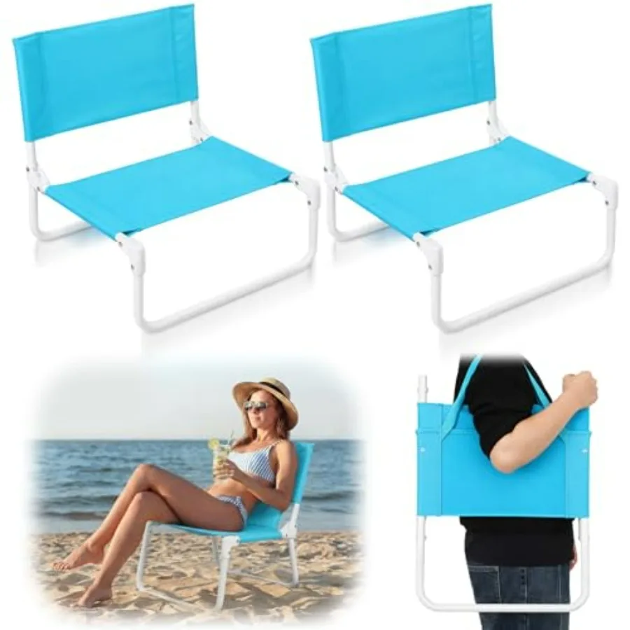 2 Pcs Blue Low Beach Chair for Adults: Folding Portable Backpack Beach Chair with Shoulder Strap, Poolside Lightweight Short Fo
2 Pcs Blue Low Beach Chair for Adults: Folding Portable Backpack Beach Chair with Shoulder Strap, Poolside Lightweight Short Fo