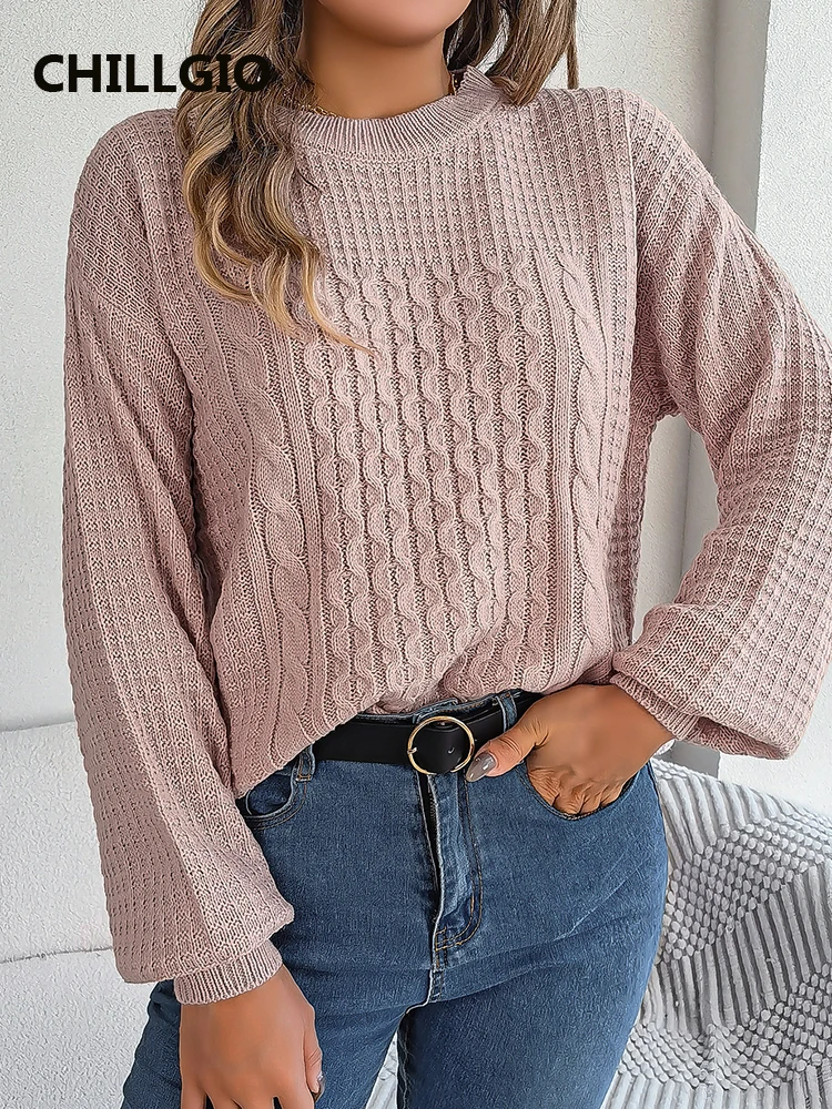CHILLGIO Women Twist Knitted Sweater Autumn Winter O Neck Long Sleeves Solid Pullovers Fashion Streetwear Warm Elastic Tricot
CHILLGIO Women Twist Knitted Sweater Autumn Winter O Neck Long Sleeves Solid Pullovers Fashion Streetwear Warm Elastic Tricot