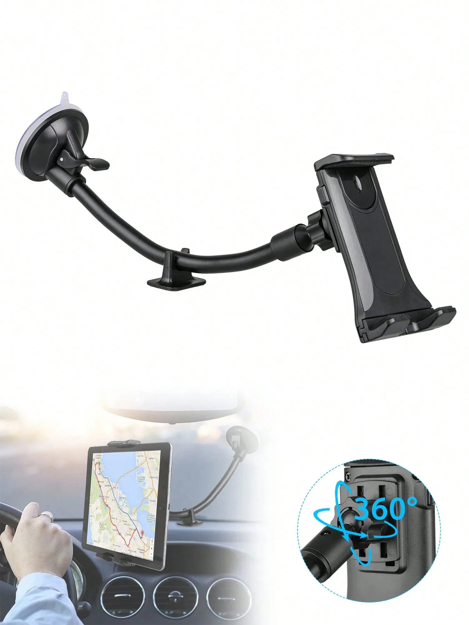 360° Car Tablet Mount Holder, Long Arm Suction Cup Mount Stand Cradles, For 4-12inch Cellphone Tablet IPad GPS For Apple IPhone,
360° Car Tablet Mount Holder, Long Arm Suction Cup Mount Stand Cradles, For 4-12inch Cellphone Tablet IPad GPS For Apple IPhone,