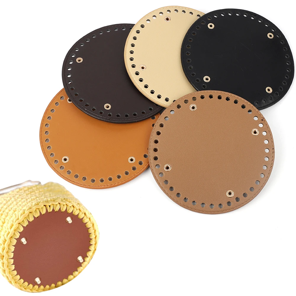 14*14cm PU Leather Round Bag Bottom for Knitting Crochet Bags Bottom Shaper Pad Cushion Base DIY Handbag Purse Sewing Accessory
14*14cm PU Leather Round Bag Bottom for Knitting Crochet Bags Bottom Shaper Pad Cushion Base DIY Handbag Purse Sewing Accessory