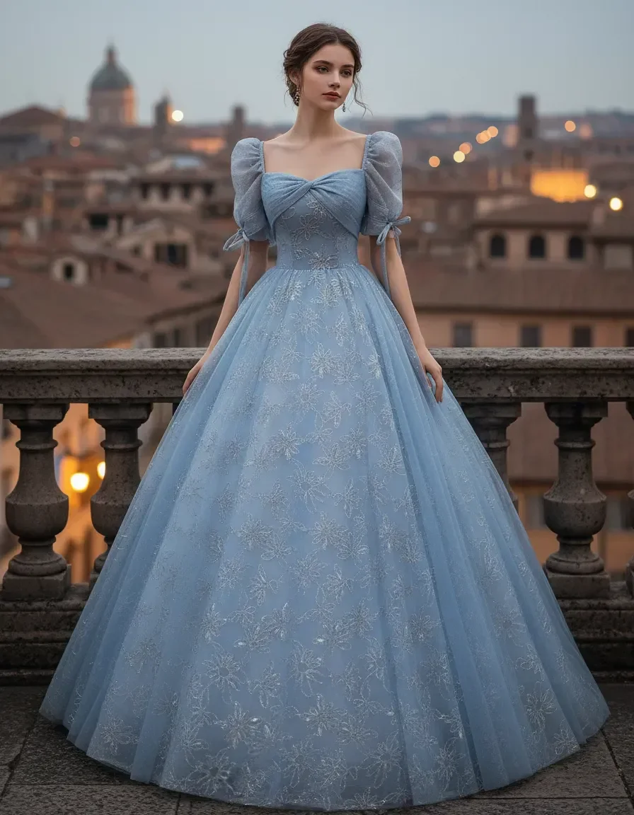 Princess Puff Sleeve Tulle Ball Gown with Bow Detail & Lace Up Back for Quinceanera, Wedding, Graduation Prom
Princess Puff Sleeve Tulle Ball Gown with Bow Detail & Lace Up Back for Quinceanera, Wedding, Graduation Prom