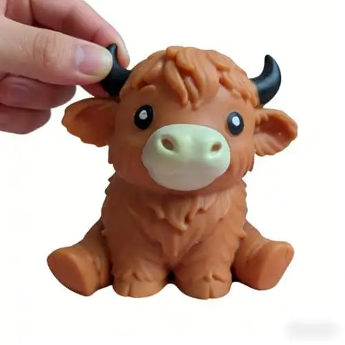 Cute Highland Cow Squishies Stress Toy 6 Inch Soft Squeeze Fidget Stress Balls for Adults, Slow-Rising Stress Relief Fidget Toy
Cute Highland Cow Squishies Stress Toy 6 Inch Soft Squeeze Fidget Stress Balls for Adults, Slow-Rising Stress Relief Fidget Toy