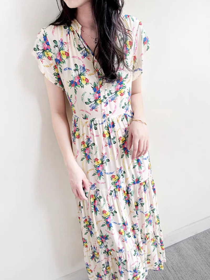 Dress 2025 Summer High end Comfortable Elegant Aging Reducing Pink Flower Printed Round Neck Short Sleeve Slimming Skirt
Dress 2025 Summer High end Comfortable Elegant Aging Reducing Pink Flower Printed Round Neck Short Sleeve Slimming Skirt