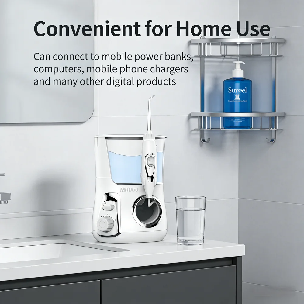 Countertop Oral Spa Water Irrigator with 5 Nozzles, Efficient Home Teeth Cleaner for Fresh Breath
Countertop Oral Spa Water Irrigator with 5 Nozzles, Efficient Home Teeth Cleaner for Fresh Breath